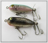 Heddon Black Chrome & G Finish Blue Shad Tiny Torpedo Pair