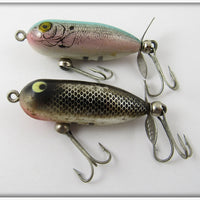 Heddon Black Chrome & G Finish Blue Shad Tiny Torpedo Pair