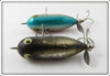 Heddon Black Chrome & G Finish Blue Shad Tiny Torpedo Pair