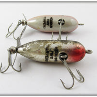 Heddon Black Chrome & G Finish Blue Shad Tiny Torpedo Pair