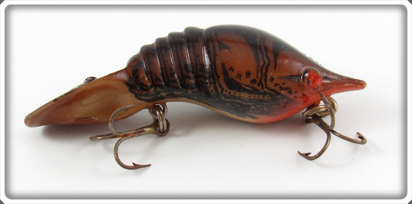 Vintage Mann's Brown Crawfish Hackleback Crawdad Lure For Sale
