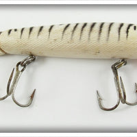 Vintage Rebel White & Black Tiger Jointed Fastrac Lure 