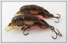 Vintage Rebel Brown Crawfish Lure Pair