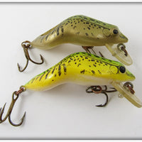 Vintage Rebel Gold & Yellow Frog Lure Pair