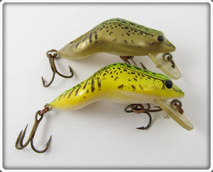 Vintage Rebel Gold & Yellow Frog Lure Pair