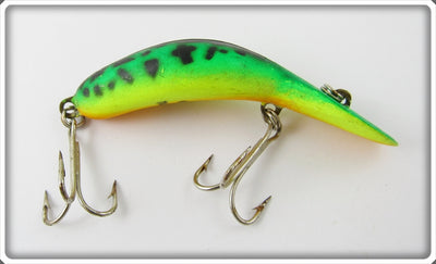 Vintage Heddon Fluorescent Green Crawdad Tadpolly Lure