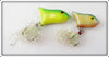 Vintage Norman Yellow/Green & White/Blue Front Runner Lure Pair