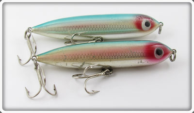 Vintage Unknown Rainbow Chrome Zara Spook Type Lure Pair
