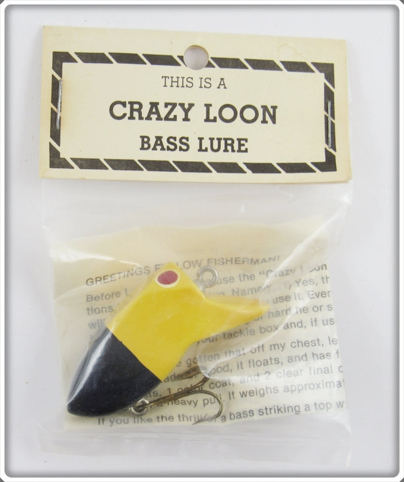 Myers Lure Co Black & White Crazy Loon In Package