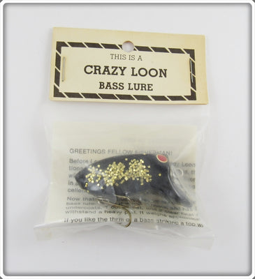 Myers Lure Co Black With Glitter Crazy Loon In Package