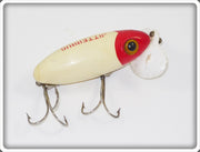 Arbogast Red & White Plastic Lip Jitterbug