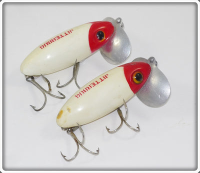 Arbogast Red & White Jitterbug Pair