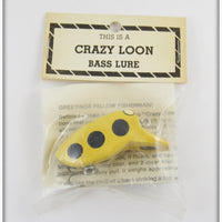 Myers Lure Co Yellow With Black Spots Crazy Loon In Package