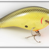 Vintage Bagley Black On Chartreuse Balsa B3 Lure 