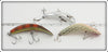 Helin & Unknown Flatfish Lot: Chrome U 20, Red/Black M 2, White W/ Glitter