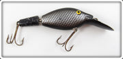 Vintage Hubbard Black & Silver Scale Sparkle Tail Lure