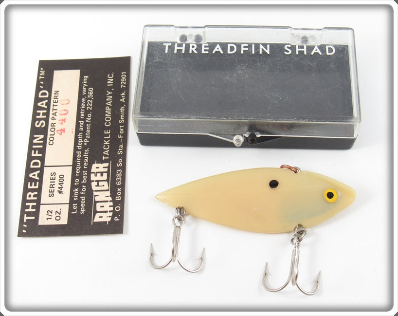 Vintage Ranger Tackle Co White Threadfin Shad Lure In Box