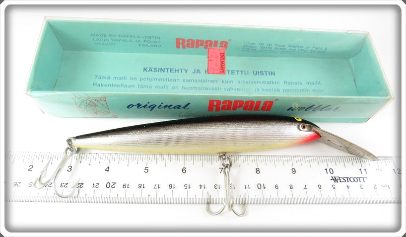 Vintage Rapala Silver Magnum Sinking CD-18 Lure In Box