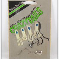 Vintage Bass Buster Inc Crazy Tails Squid Jigs On Card