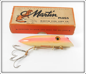 Vintage Martin Pearl Pink 4 1/2 M-4 Salmon Plug In Box