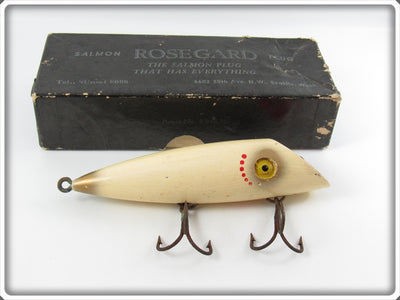 Vintage Rosegard White Red Gill Salmon Plug In Box