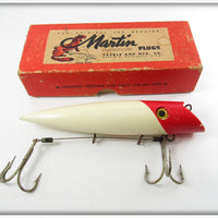 Vintage Martin White Red Head 7KS-1 Salmon Plug In Box