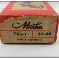 Martin White Red Head 7KS-1 Salmon Plug In Box