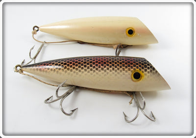 Vintage Rosegard Black Scale & Pearl Pink Salmon Plug Pair