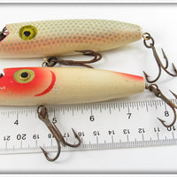 Chix Shiner Scale & White Red Gill Salmon Plug Pair