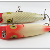 Chix Shiner Scale & White Red Gill Salmon Plug Pair