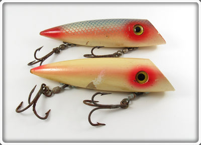 Vintage Hanson Shiner Scale & Pearl Pink Salmon Plug Pair 