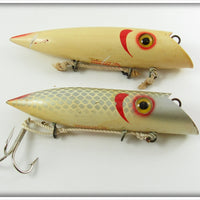 Vintage Martin White Red Gill & Silver Scale Salmon Plug Pair