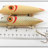Martin White Red Gill & Silver Scale Salmon Plug Pair
