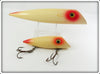 Vintage Hanson Red & White Salmon Plug Pair