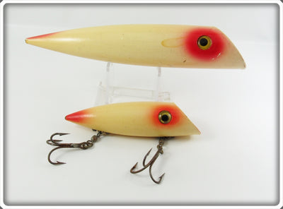 Vintage Hanson Red & White Salmon Plug Pair