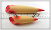 Hanson Red & White Salmon Plug Pair