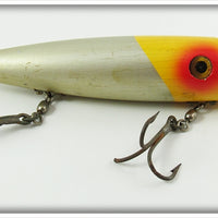 Vintage Hanson Silver & Yellow Salmon Plug Lure 
