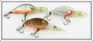 Rebel Black Scale, Crawdad & Chrome Deep Wee R Lure Lot Of Three