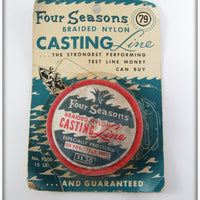 Vintage Four Seasons Braided Nylon Casting Line On Card