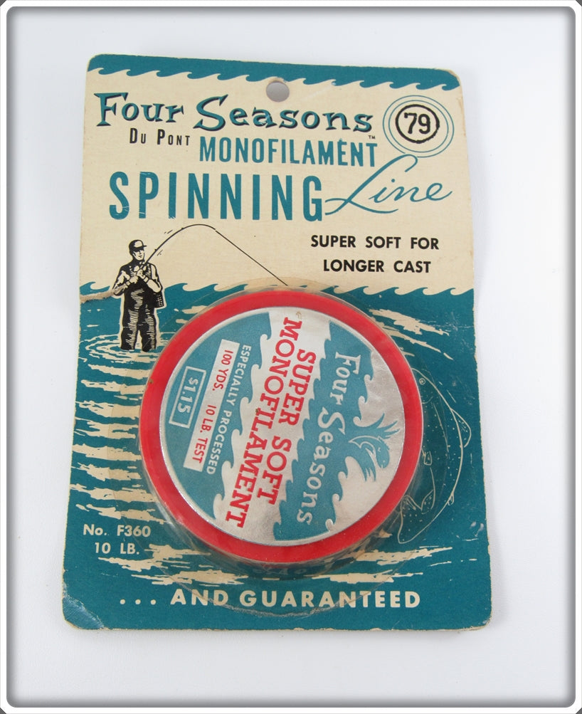Vintage Four Seasons Super Soft Monofilament Line On Card