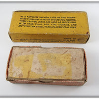 Hanson Fish Lure Co White Shinner & Pearl Red Gill Empty Box Pair