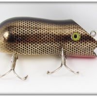 Vintage Herter's Black Scaled Over Gold Plate Mouse Lure 