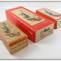Martin Pearl Red Head, White Red Head & Silver Scale Empty Box Lot Of Three