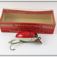 Millsite Red & White Rattle Bug Floater Lure In Box No. 905