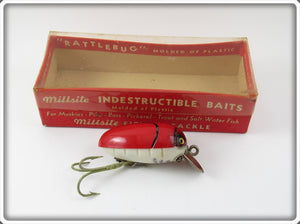 Millsite Red & White Rattle Bug Floater Lure In Box No. 905