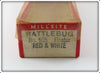 Millsite Red & White Rattle Bug Floater In Box