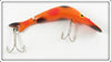 Vintage Herter's Orange Black & Red Spots Reflex Minnow Lure