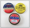Cortland 333 Fly Line Cleaner & Dressing Tin Lot Of Three