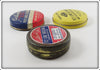 Cortland 333 Fly Line Cleaner & Dressing Tin Lot Of Three