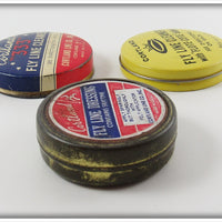 Cortland 333 Fly Line Cleaner & Dressing Tin Lot Of Three